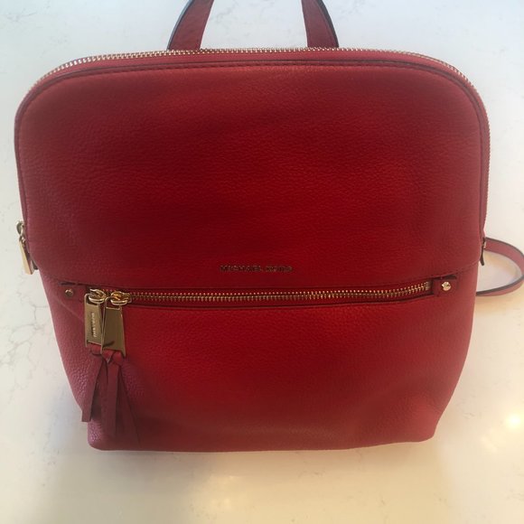 Michael Kors, Backpack Purse, Red main image 6